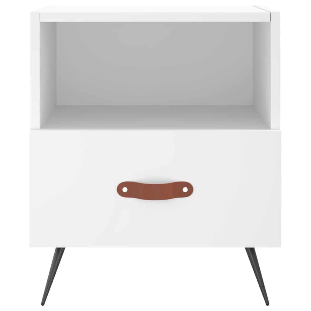 Table de chevet blanc 40x35x47,5 cm bois d’ingénierie - XIOS