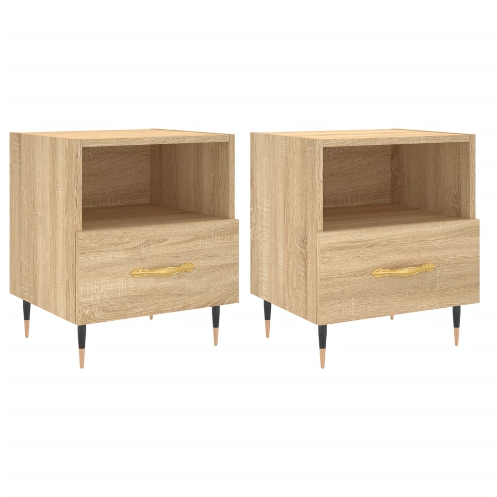 Tables de chevet 2 pcs chêne sonoma 40x35x47,5 cm - XIOS