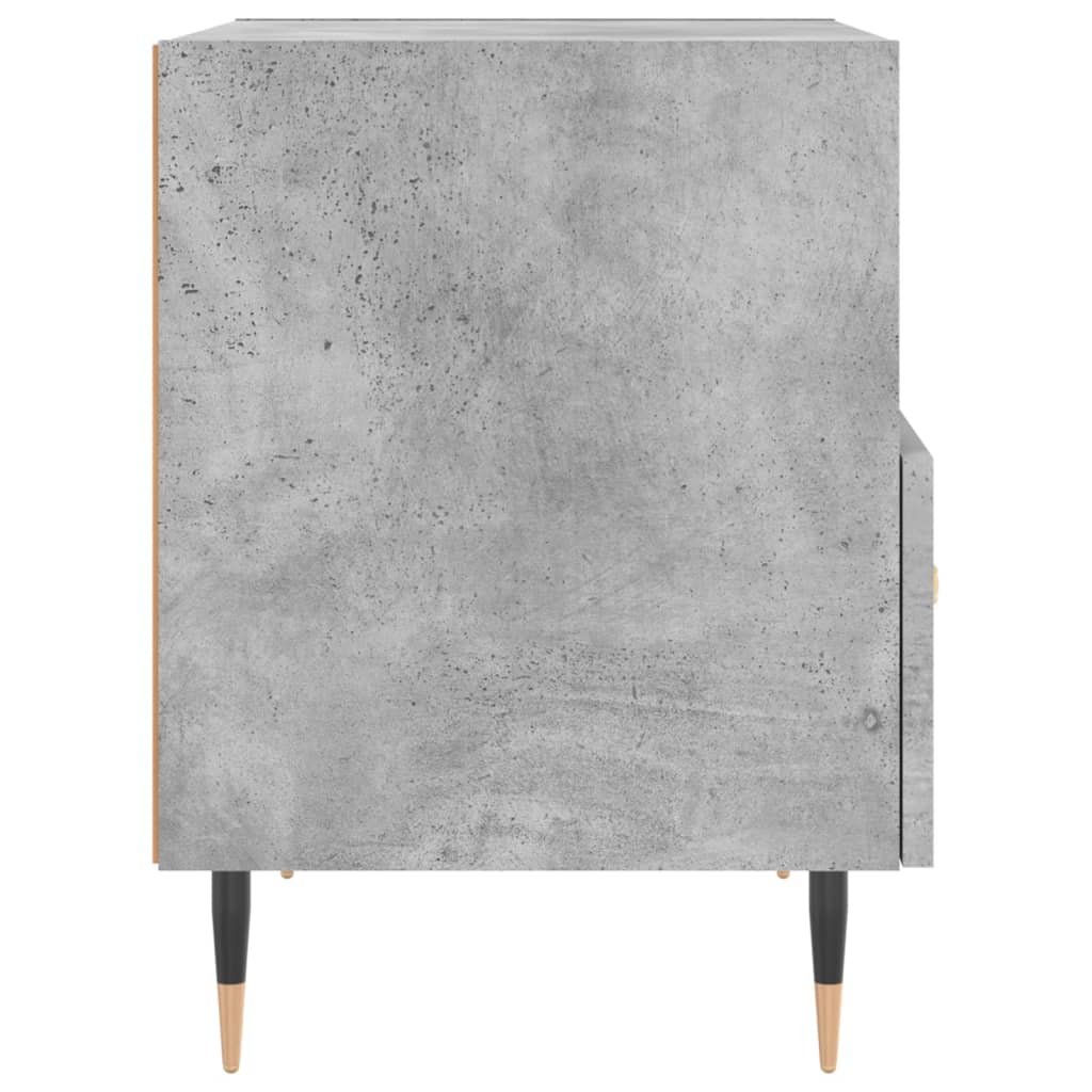 Tables de chevet 2pcs gris béton 40x35x47,5cm bois d’ingénierie - XIOS