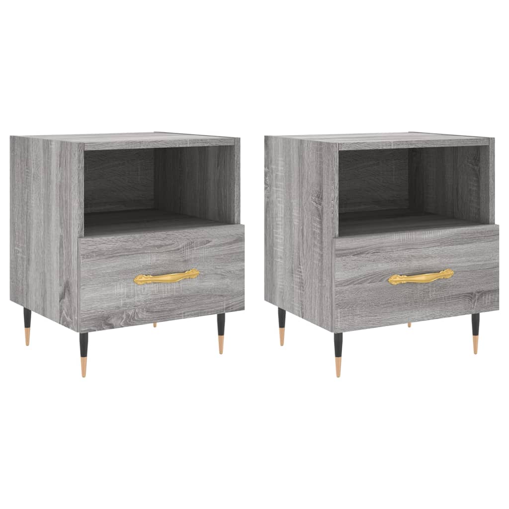 Tables de chevet 2 pcs sonoma gris 40x35x47,5 cm - XIOS
