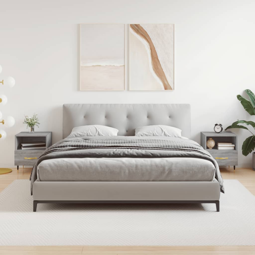 Tables de chevet 2 pcs sonoma gris 40x35x47,5 cm - XIOS