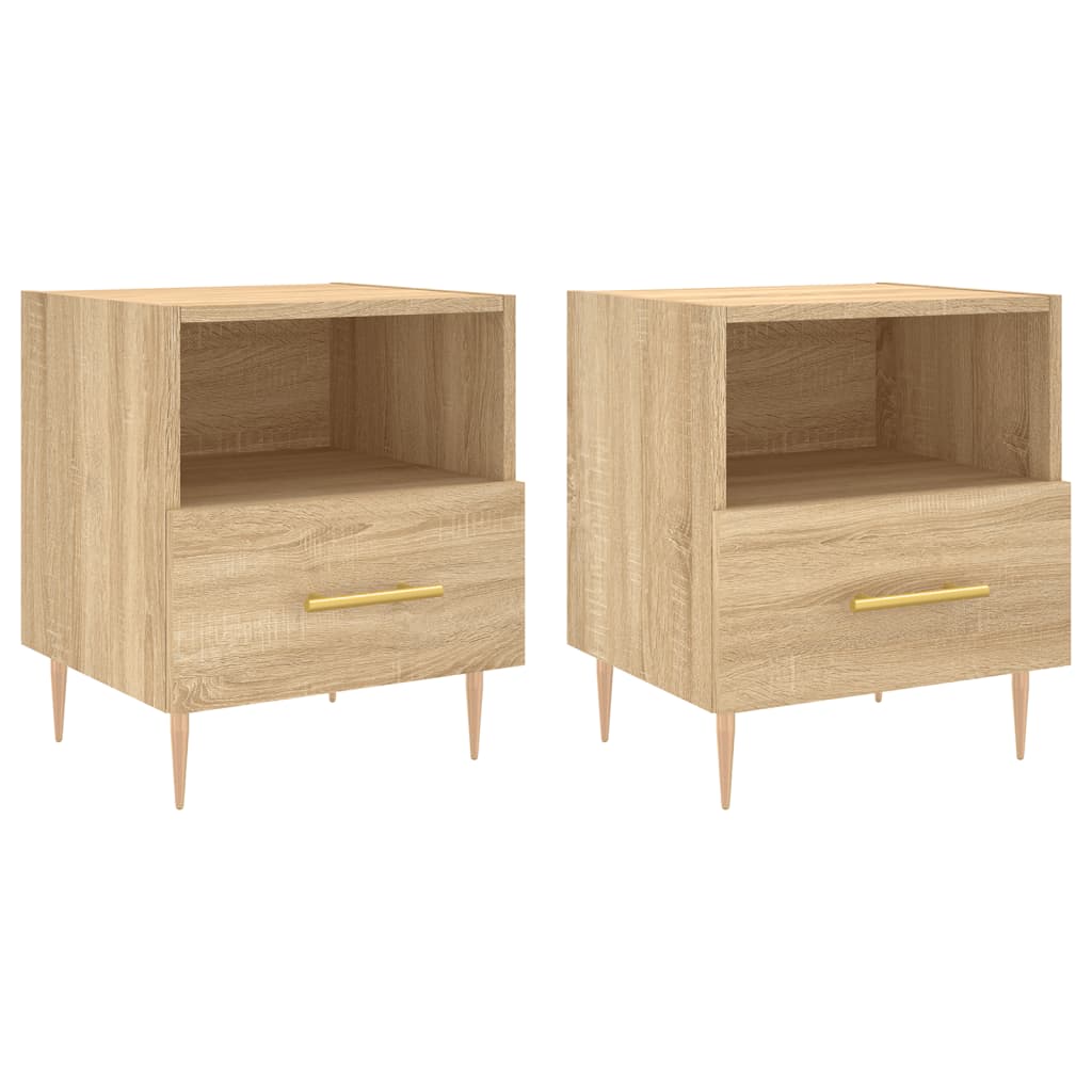 Tables de chevet 2 pcs chêne sonoma 40x35x47,5 cm - XIOS