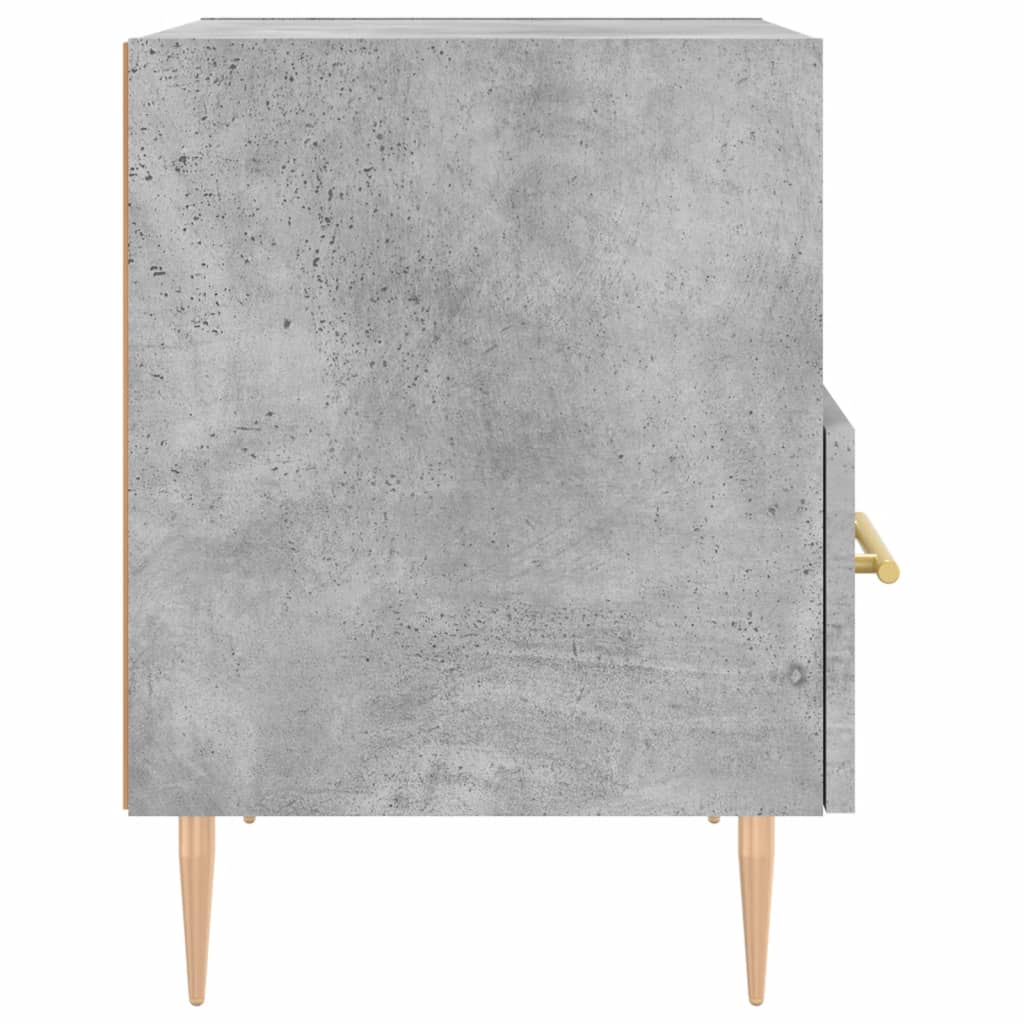 Table de chevet gris béton 40x35x47,5 cm bois d’ingénierie - XIOS