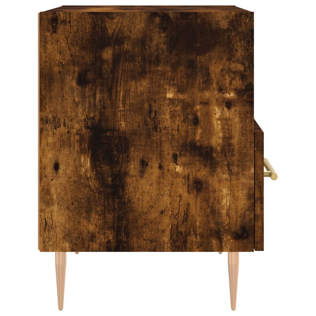 Table de chevet chêne fumé 40x35x47,5 cm bois d’ingénierie - XIOS