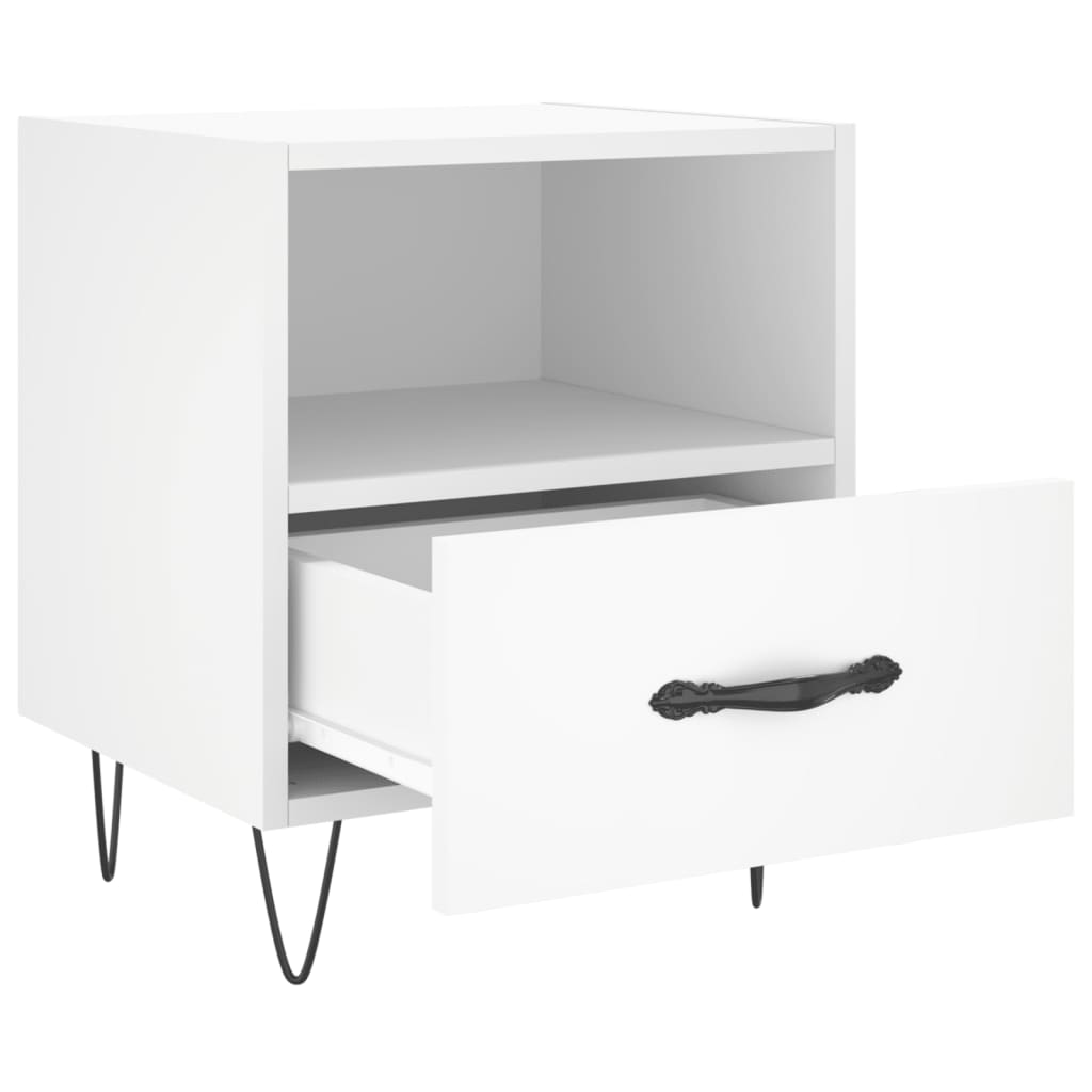 Tables de chevet 2 pcs blanc 40x35x47,5 cm bois d’ingénierie - XIOS