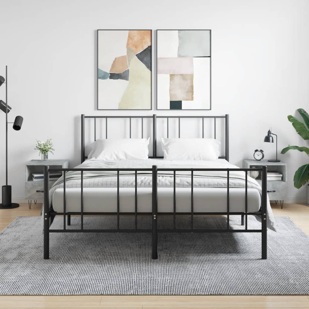 Tables de chevet 2pcs gris béton 40x35x47,5cm bois d’ingénierie - XIOS