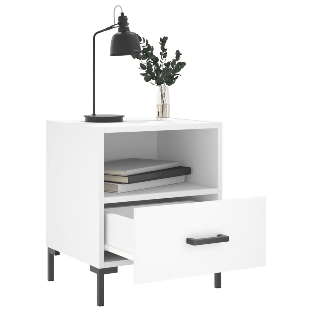 Tables de chevet 2 pcs blanc 40x35x47,5 cm bois d’ingénierie - XIOS