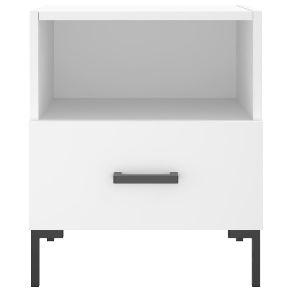 Tables de chevet 2 pcs blanc 40x35x47,5 cm bois d’ingénierie - XIOS