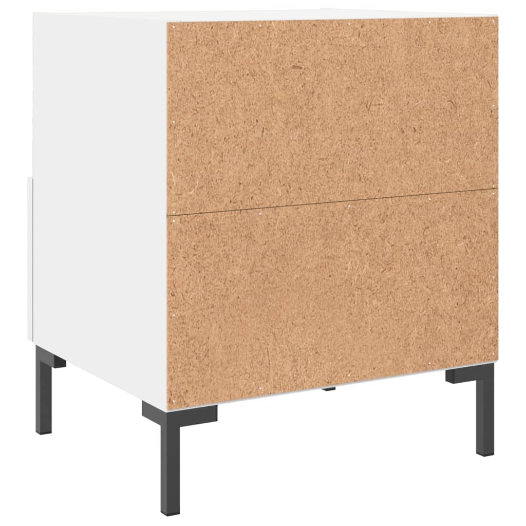 Tables de chevet 2 pcs blanc 40x35x47,5 cm bois d’ingénierie - XIOS