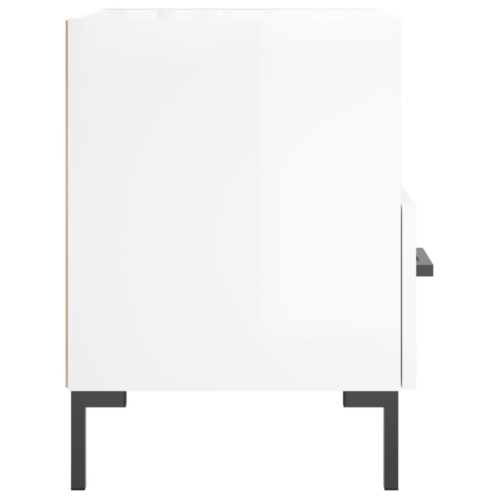 Tables de chevet 2 pcs blanc brillant 40x35x47,5 cm - XIOS