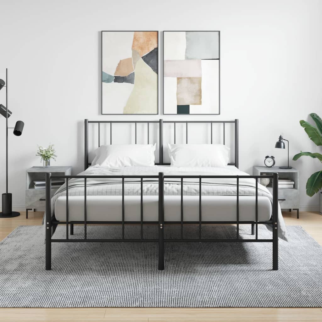 Tables de chevet 2pcs gris béton 40x35x47,5cm bois d’ingénierie - XIOS