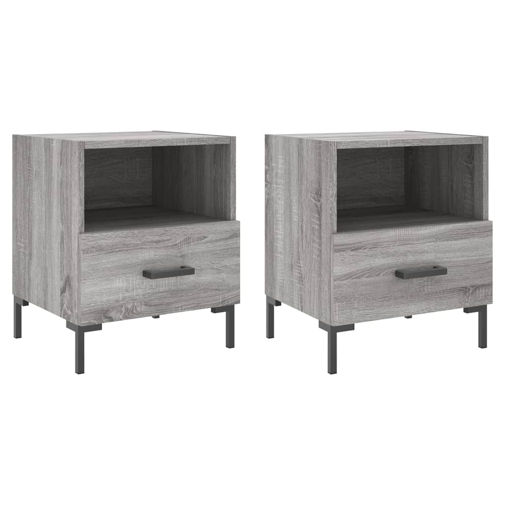 Tables de chevet 2 pcs sonoma gris 40x35x47,5 cm - XIOS