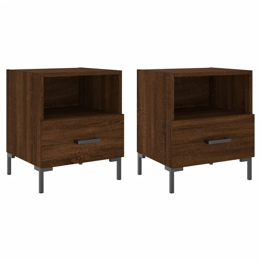 Tables de chevet 2 pcs chêne marron 40x35x47,5 cm - XIOS