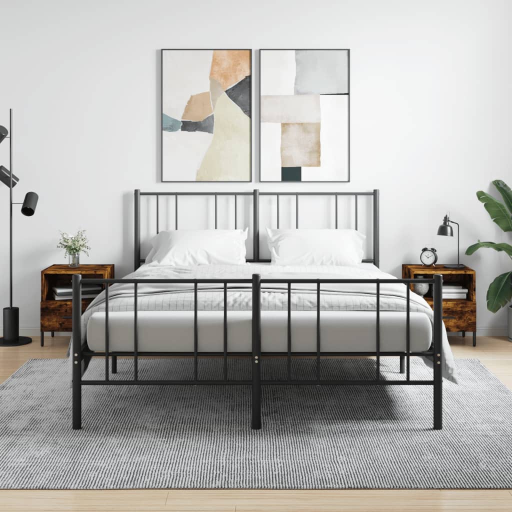 Tables de chevet 2pcs chêne fumé 40x35x47,5cm bois d’ingénierie - XIOS