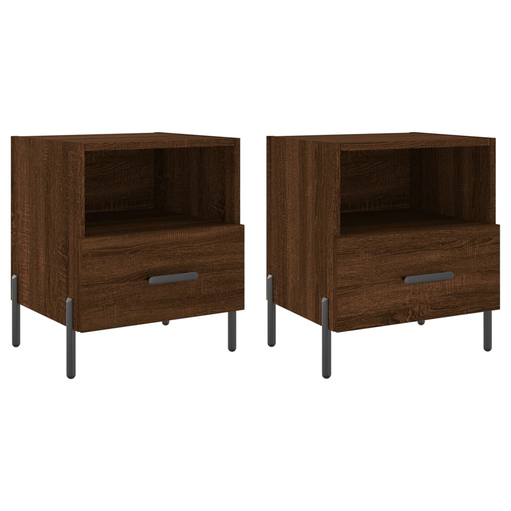 Tables de chevet 2 pcs chêne marron 40x35x47,5 cm - XIOS