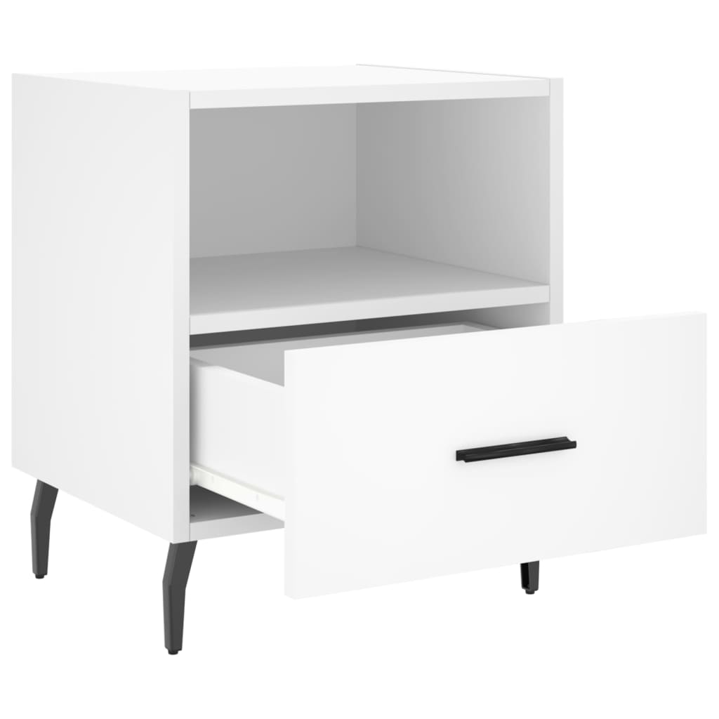 Tables de chevet 2 pcs blanc 40x35x47,5 cm bois d’ingénierie - XIOS