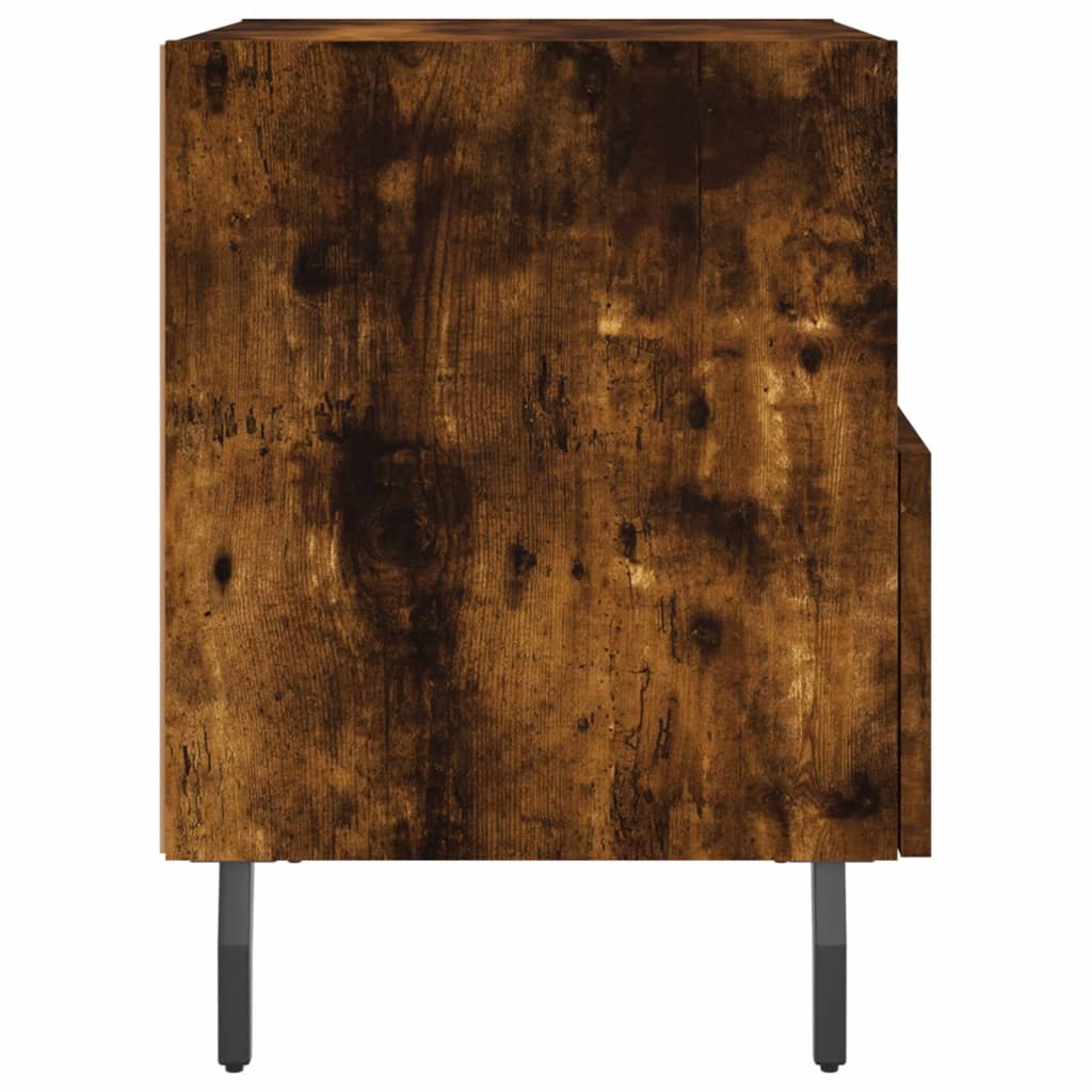 Table de chevet chêne fumé 40x35x47,5 cm bois d’ingénierie - XIOS