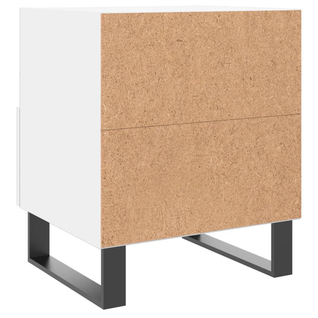 Tables de chevet 2 pcs blanc 40x35x47,5 cm bois d’ingénierie - XIOS