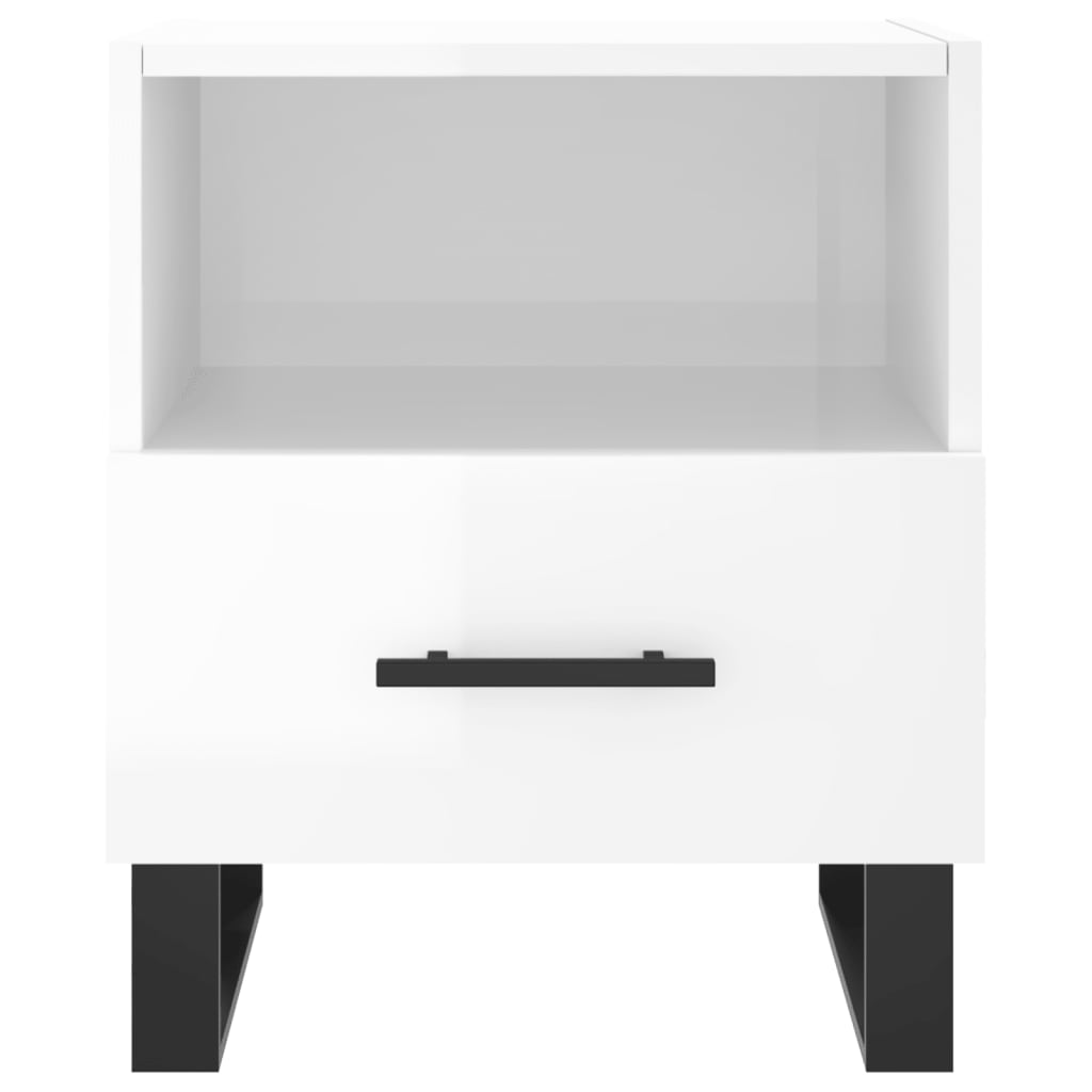 Tables de chevet 2 pcs blanc brillant 40x35x47,5 cm - XIOS