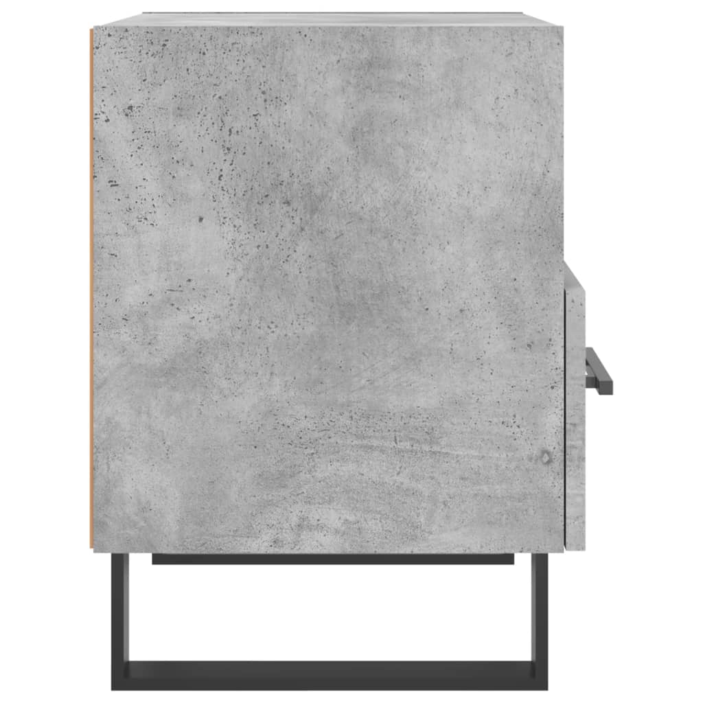 Table de chevet gris béton 40x35x47,5 cm bois d’ingénierie - XIOS