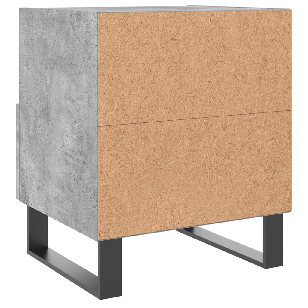 Table de chevet gris béton 40x35x47,5 cm bois d’ingénierie - XIOS