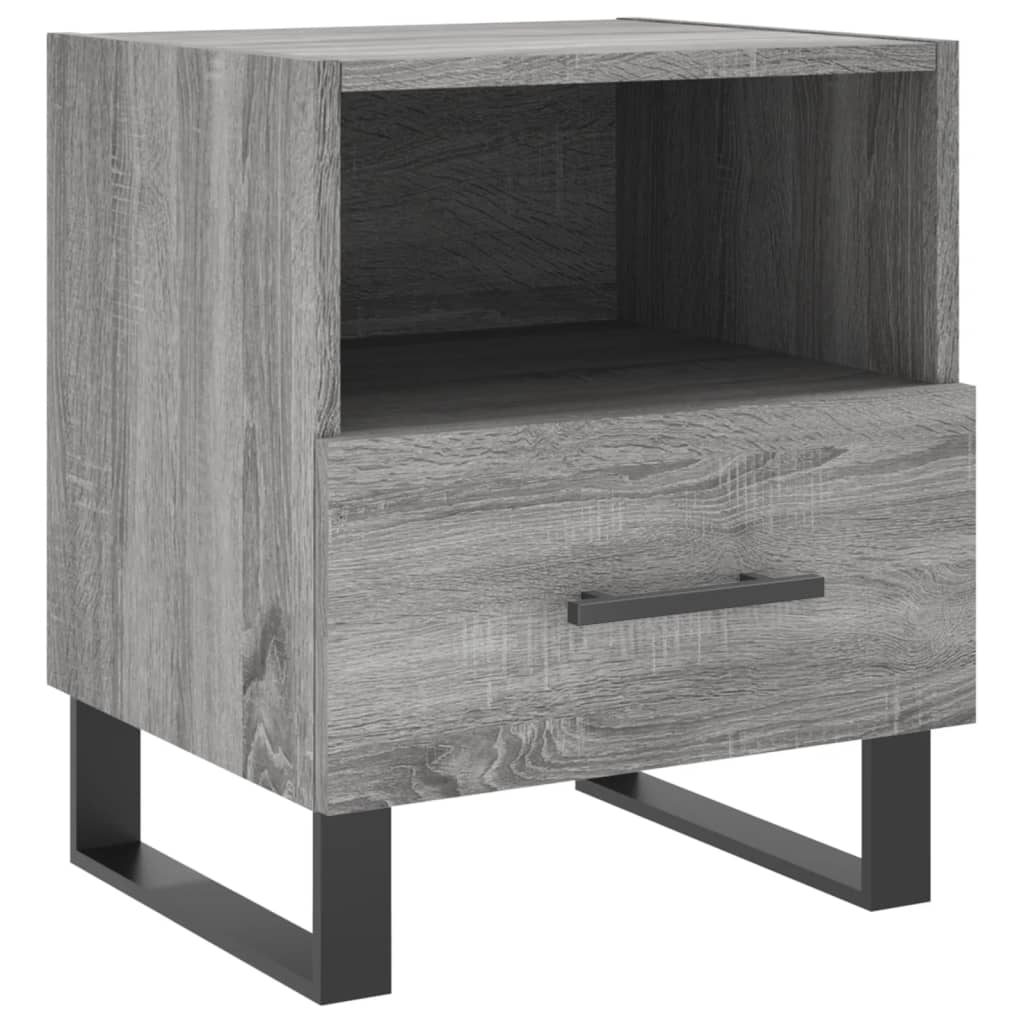 Table de chevet sonoma gris 40x35x47,5 cm bois d’ingénierie - XIOS