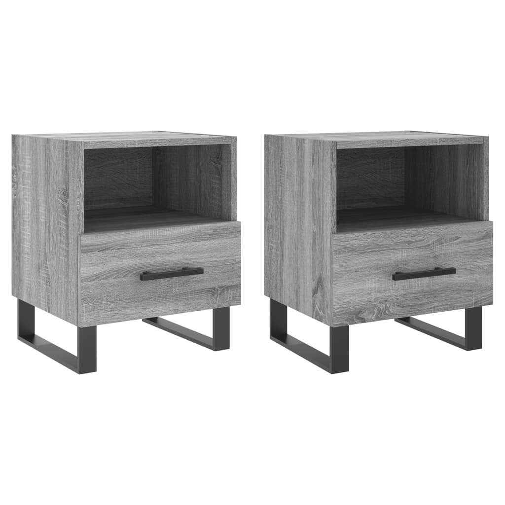 Tables de chevet 2 pcs sonoma gris 40x35x47,5 cm - XIOS