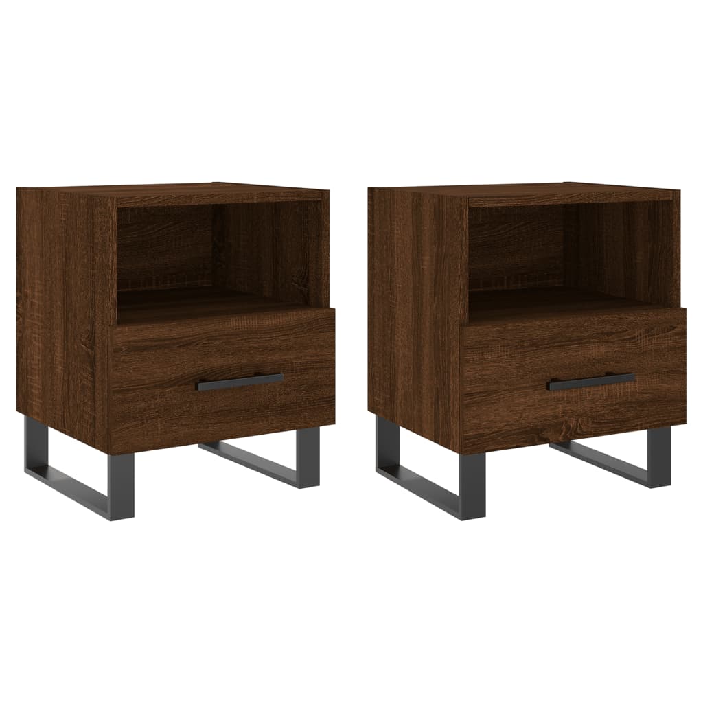 Tables de chevet 2 pcs chêne marron 40x35x47,5 cm - XIOS