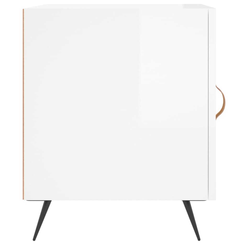 Tables de chevet 2 pcs blanc brillant 40x40x50 cm - XIOS