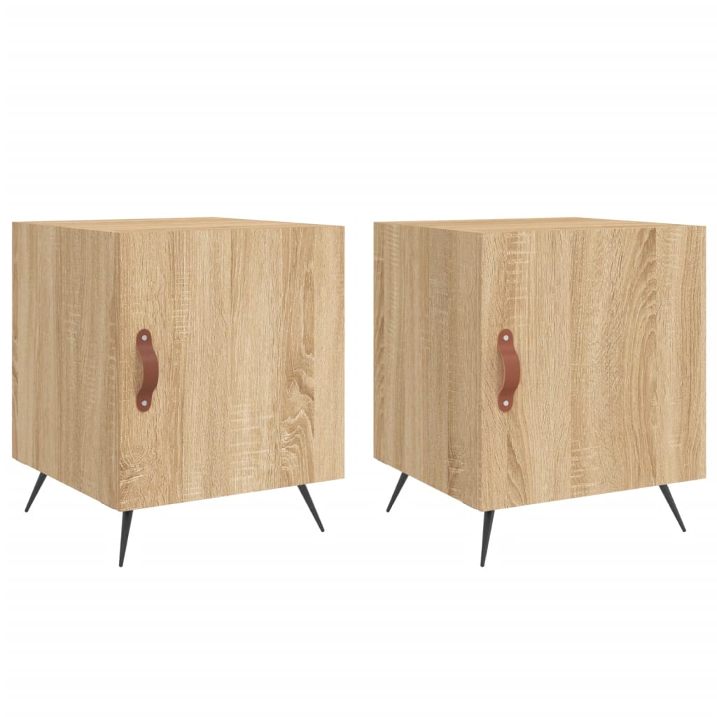 Tables de chevet 2 pcs chêne sonoma 40x40x50 cm bois ingénierie - XIOS