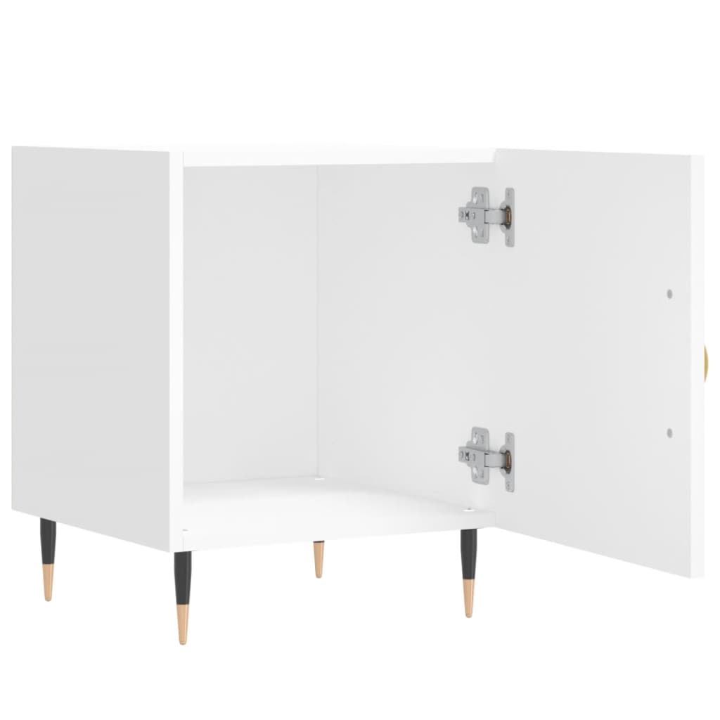 Tables de chevet 2 pcs blanc 40x40x50 cm bois d’ingénierie - XIOS