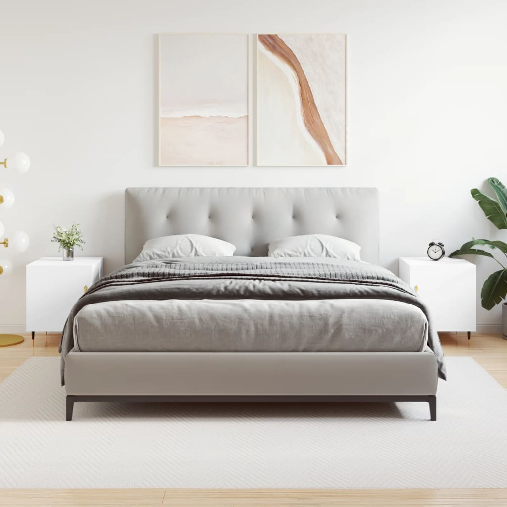 Tables de chevet 2 pcs blanc 40x40x50 cm bois d’ingénierie - XIOS