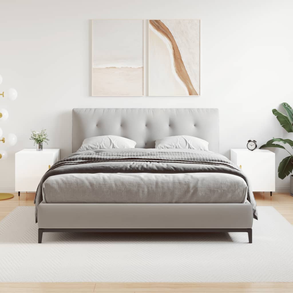 Tables de chevet 2 pcs blanc brillant 40x40x50 cm - XIOS