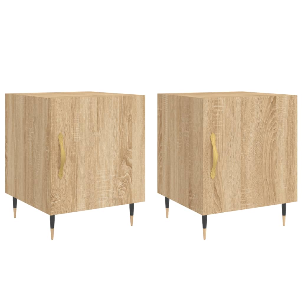 Tables de chevet 2 pcs chêne sonoma 40x40x50 cm bois ingénierie - XIOS