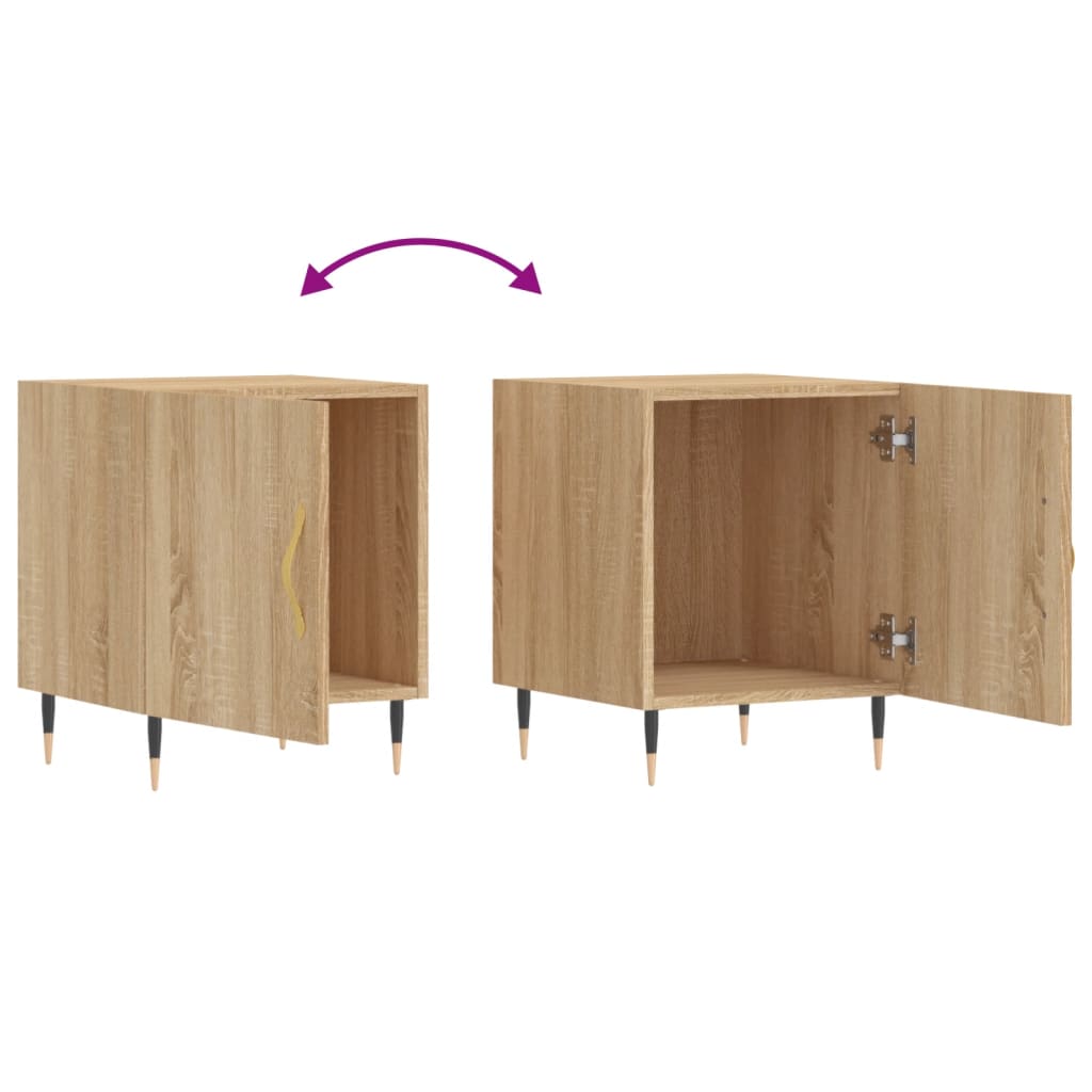 Tables de chevet 2 pcs chêne sonoma 40x40x50 cm bois ingénierie - XIOS