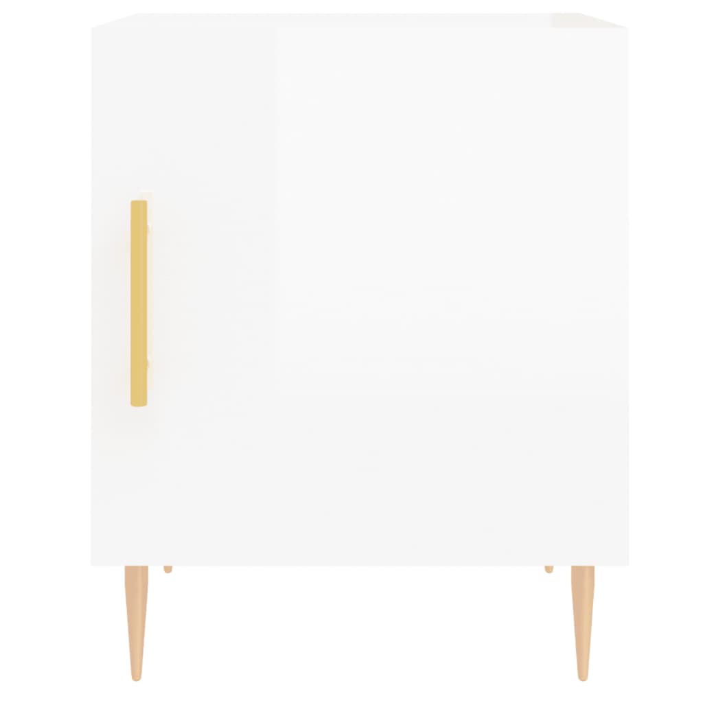 Tables de chevet 2 pcs blanc brillant 40x40x50 cm - XIOS