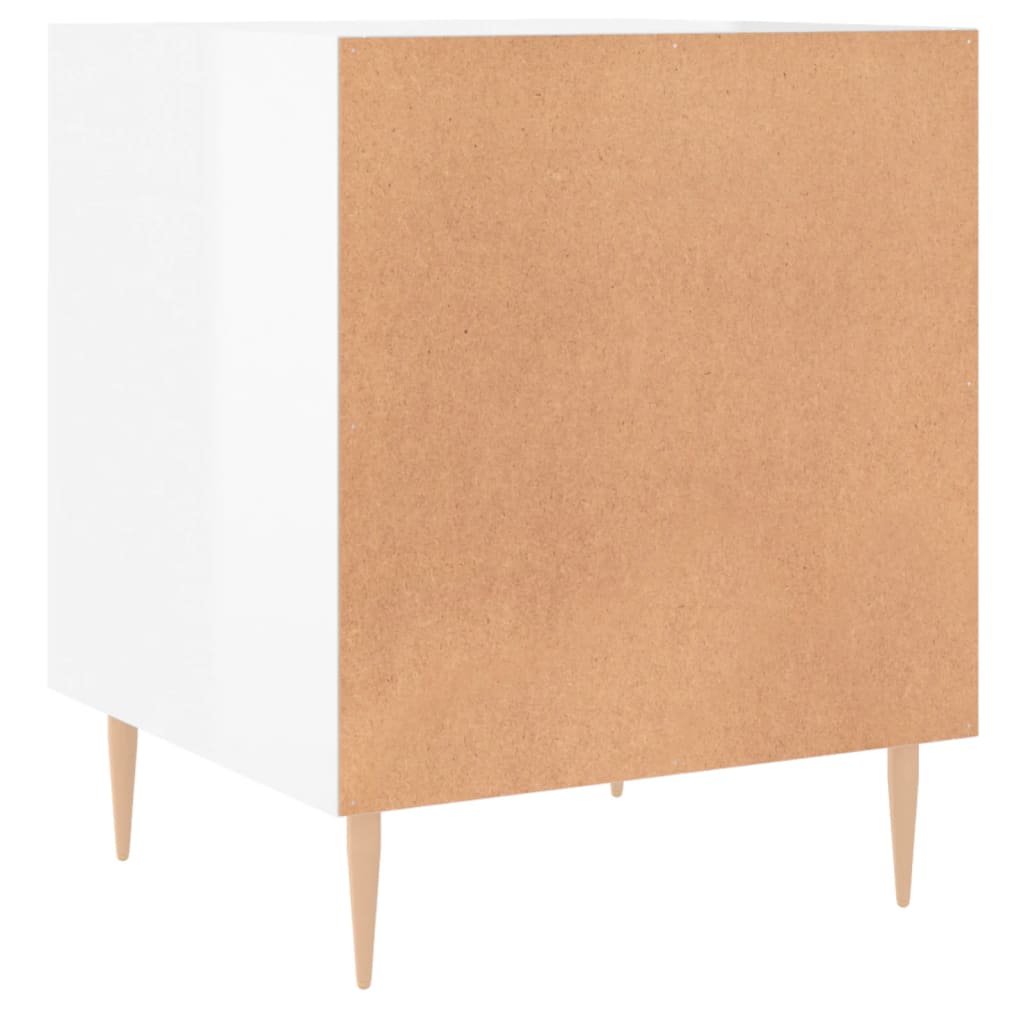 Tables de chevet 2 pcs blanc brillant 40x40x50 cm - XIOS