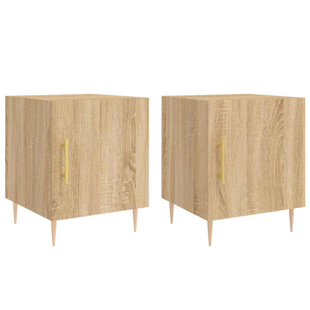Tables de chevet 2 pcs chêne sonoma 40x40x50 cm bois ingénierie - XIOS