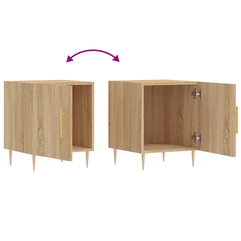 Tables de chevet 2 pcs chêne sonoma 40x40x50 cm bois ingénierie - XIOS