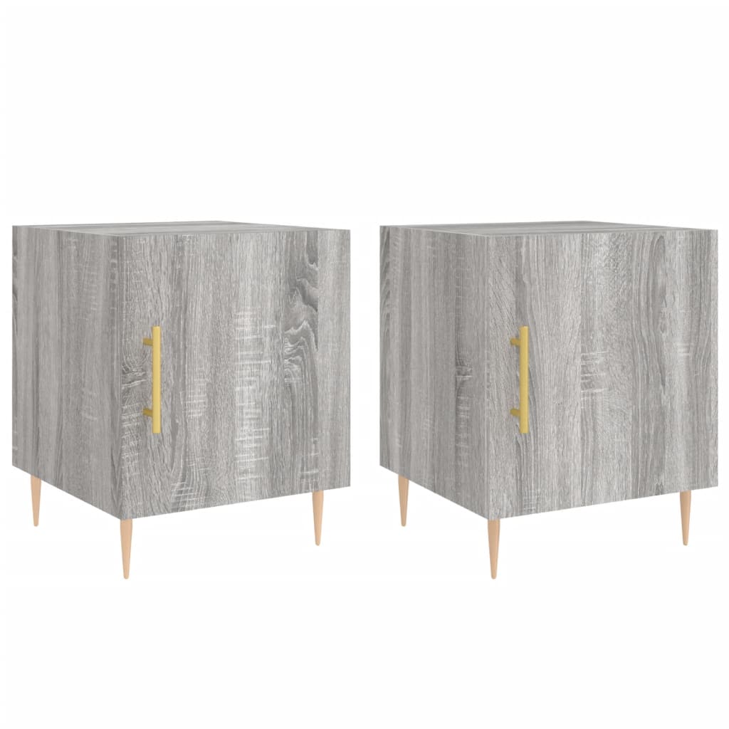 Tables de chevet 2 pcs sonoma gris 40x40x50cm bois d'ingénierie - XIOS