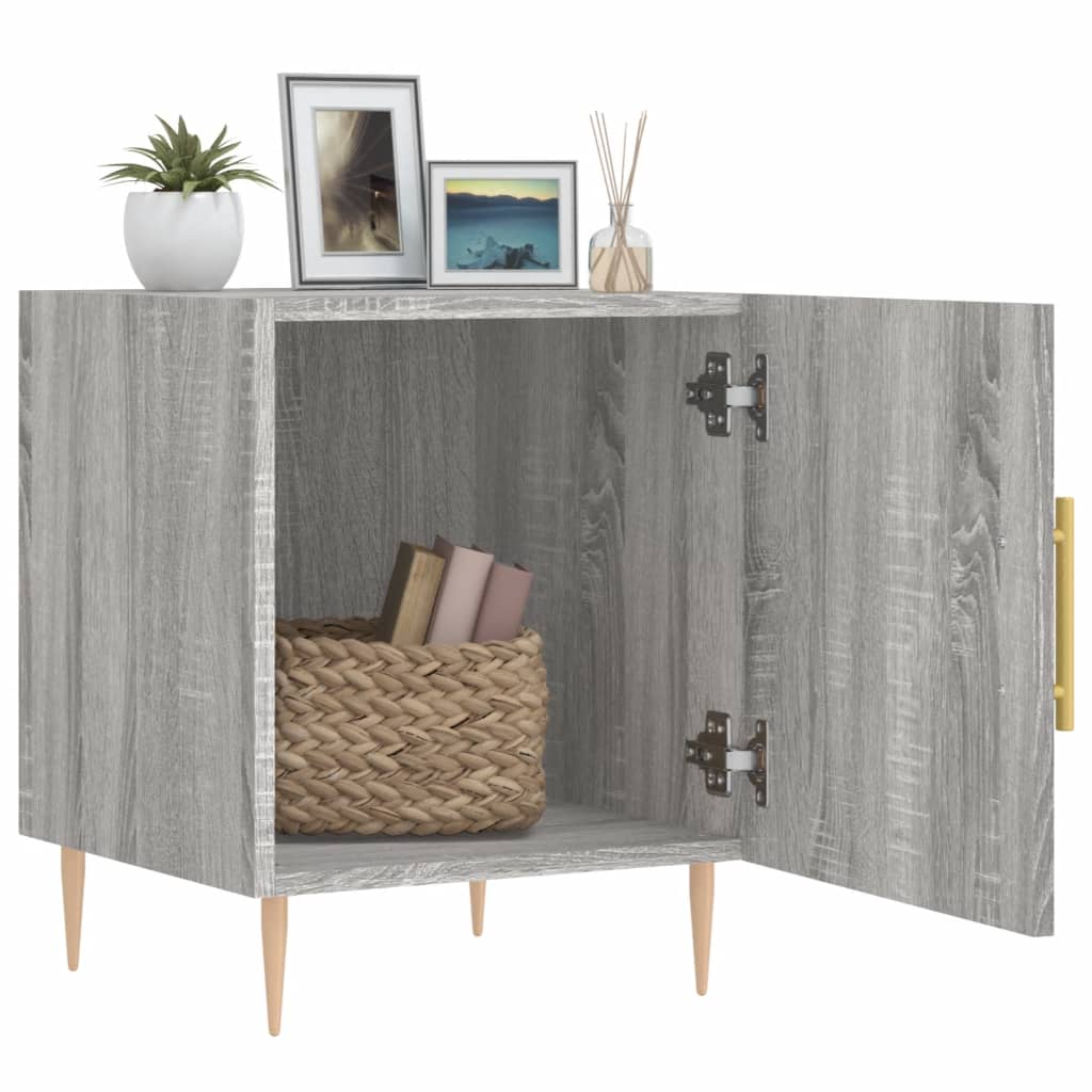 Tables de chevet 2 pcs sonoma gris 40x40x50cm bois d'ingénierie - XIOS