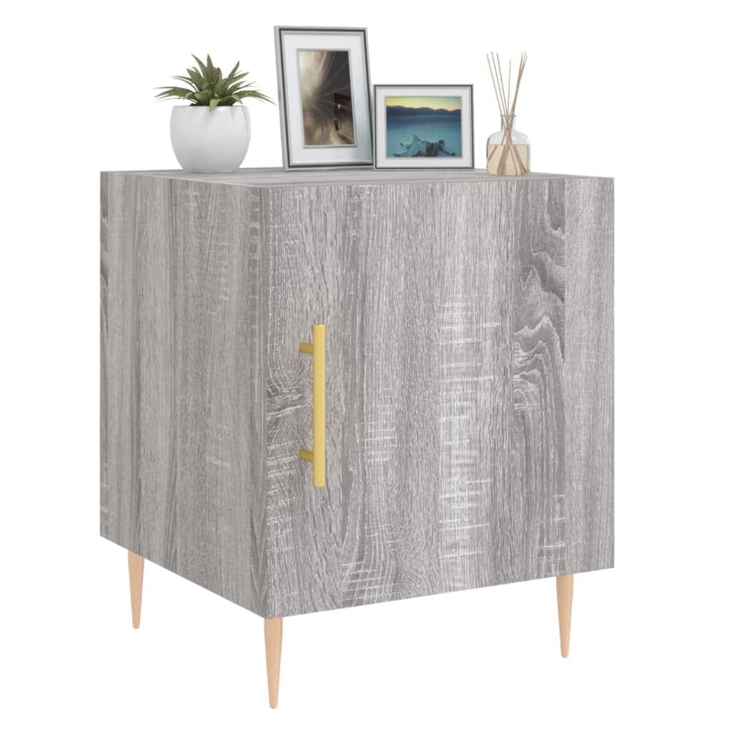 Tables de chevet 2 pcs sonoma gris 40x40x50cm bois d'ingénierie - XIOS