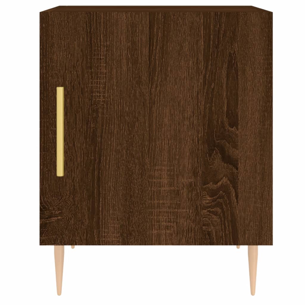 Table de chevet chêne marron 40x40x50 cm bois d’ingénierie - XIOS