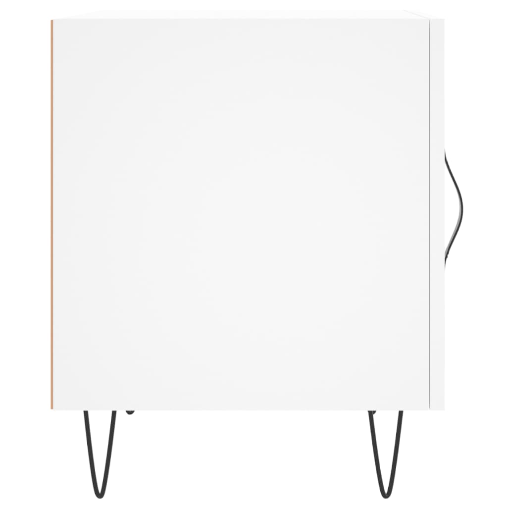 Table de chevet blanc 40x40x50 cm bois d’ingénierie - XIOS