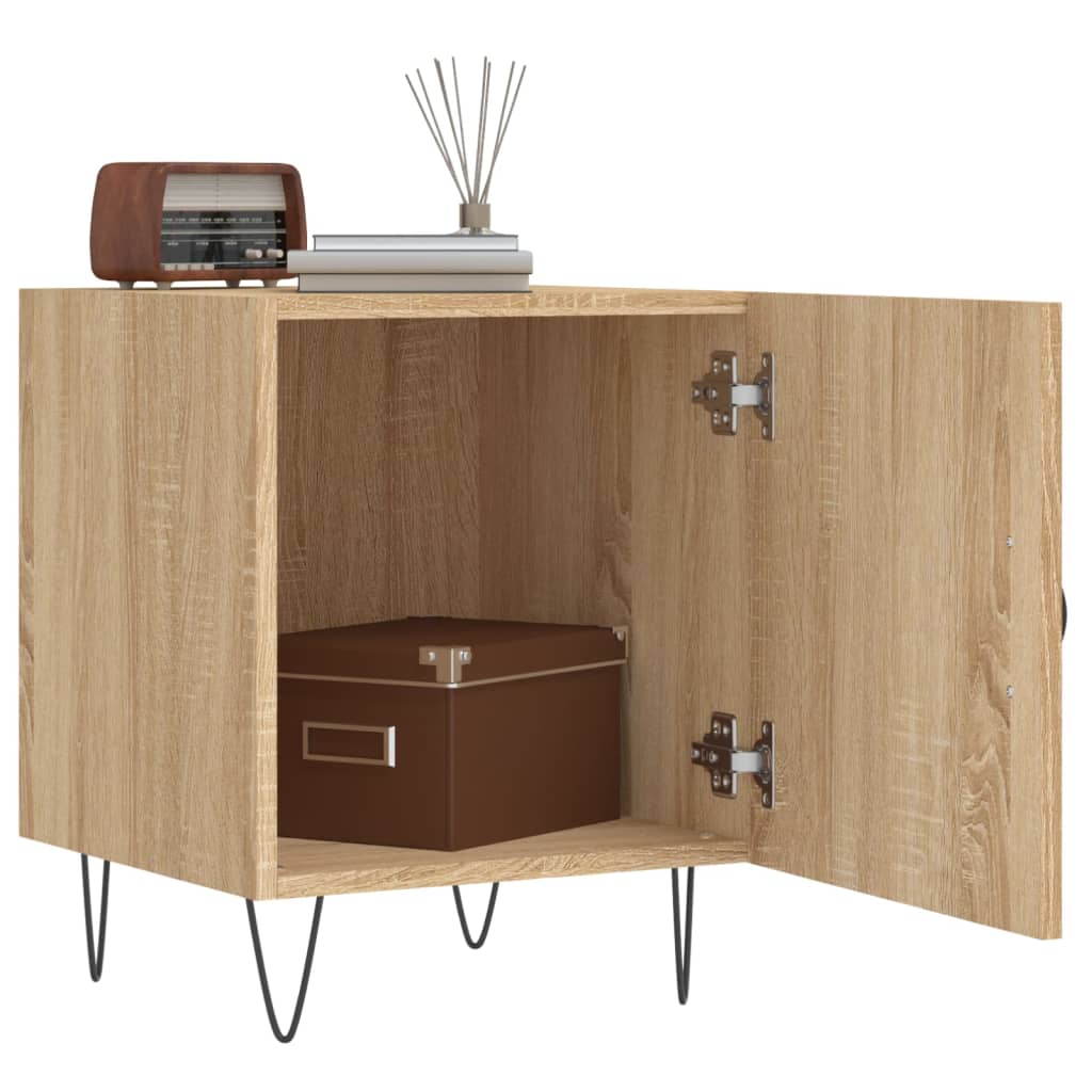 Table de chevet chêne sonoma 40x40x50 cm bois d’ingénierie - XIOS