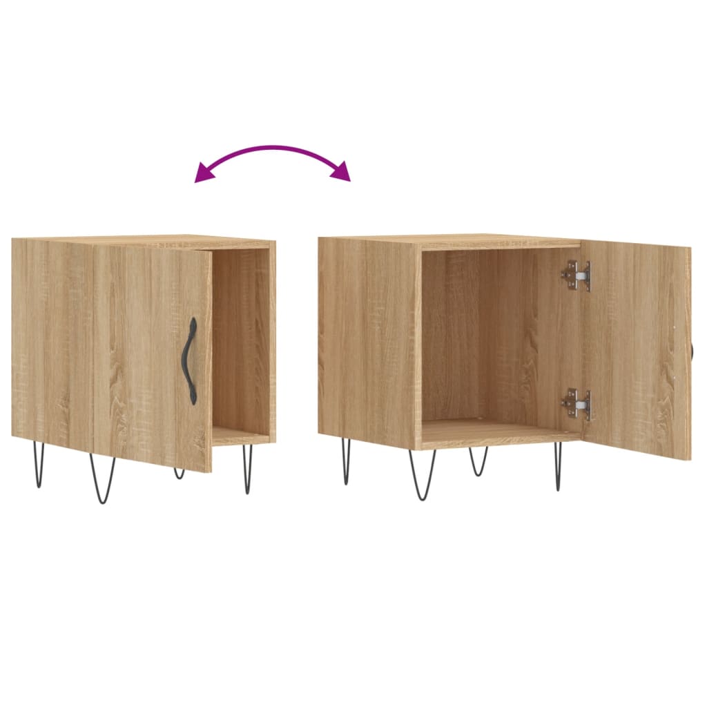 Tables de chevet 2 pcs chêne sonoma 40x40x50 cm bois ingénierie - XIOS