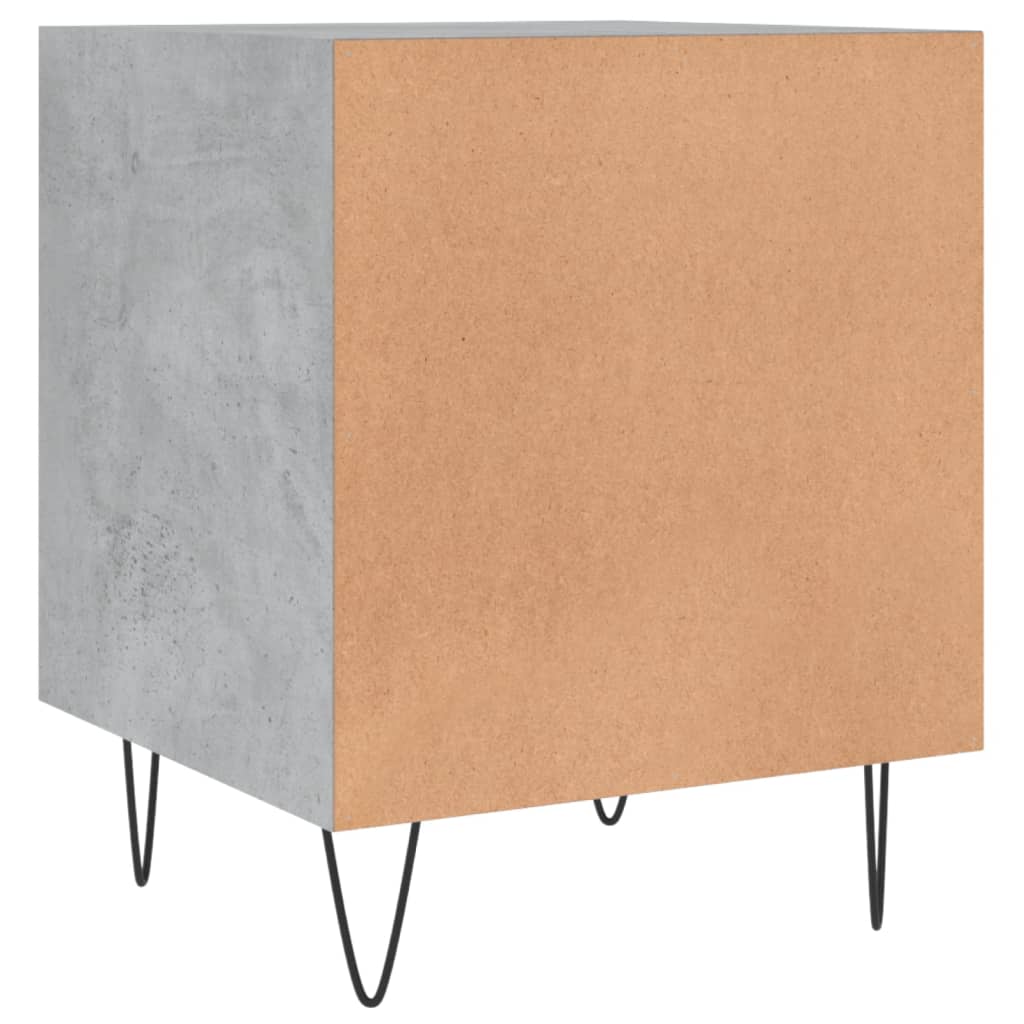Tables de chevet 2 pcs gris béton 40x40x50 cm bois d’ingénierie - XIOS