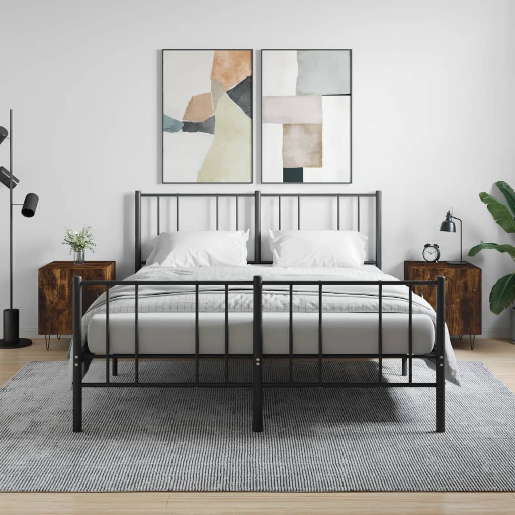 Tables de chevet 2 pcs chêne fumé 40x40x50 cm bois d'ingénierie - XIOS