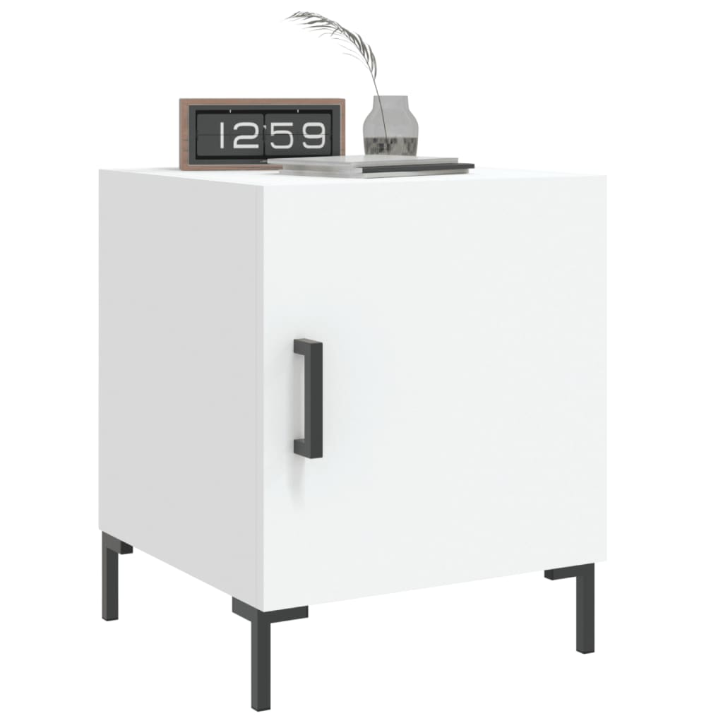 Table de chevet blanc 40x40x50 cm bois d’ingénierie - XIOS