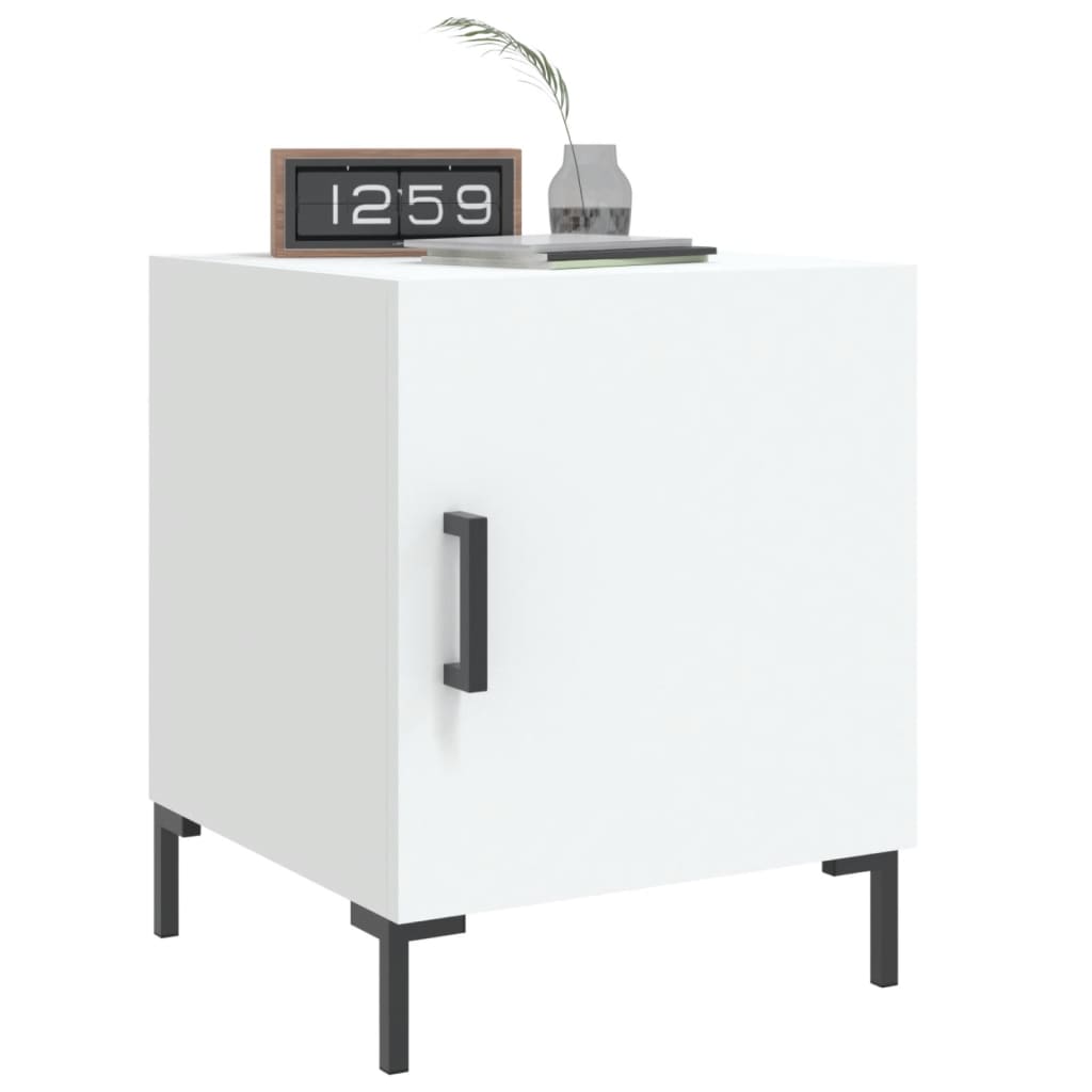 Tables de chevet 2 pcs blanc 40x40x50 cm bois d’ingénierie - XIOS